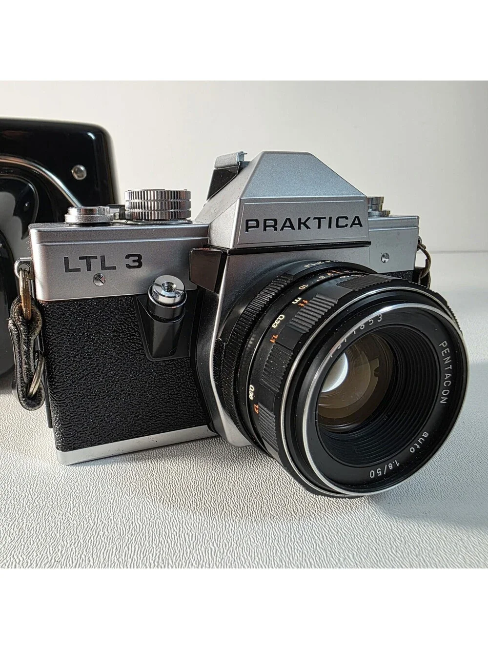 Praktica LTL 3 35mm SLR Film Camera with Pentacon Auto 50mm F1.8 Lens & Case